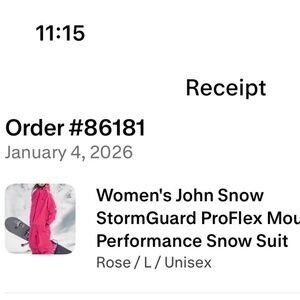 Women’s John Snow storm guard pro flex mountain performance snowsuit